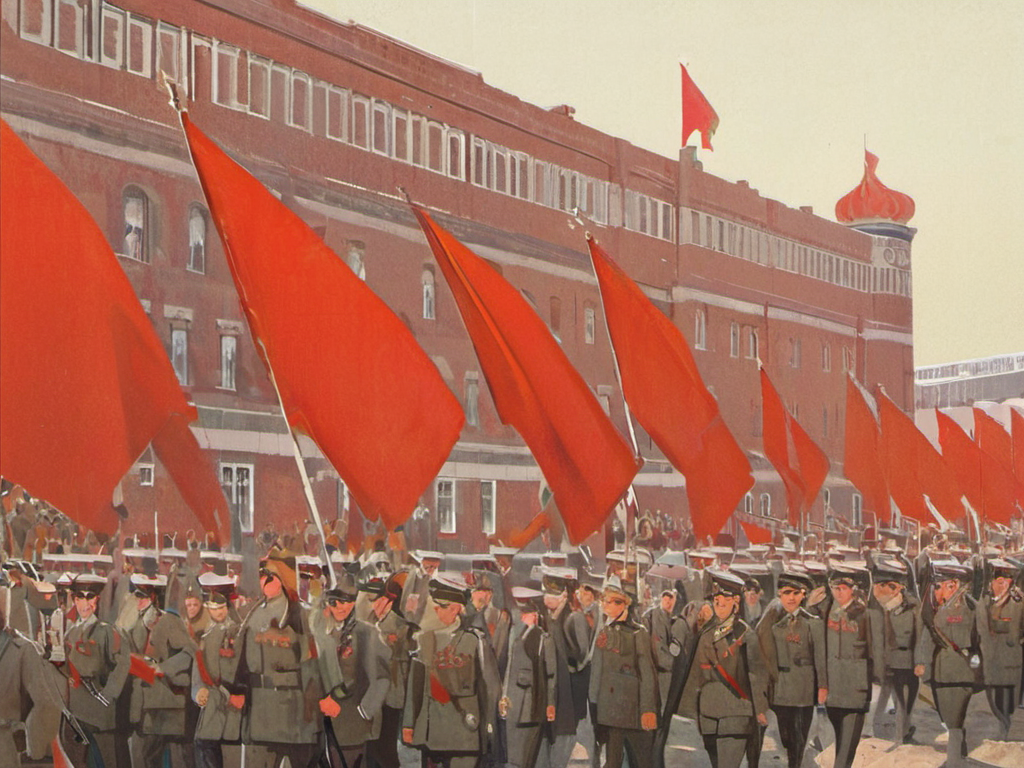 01576-2161203720-ussrart,parade on the square in front of the factory,red flag,suncle,illustration,best quality,highly detailed,masterpiece,an ex.png